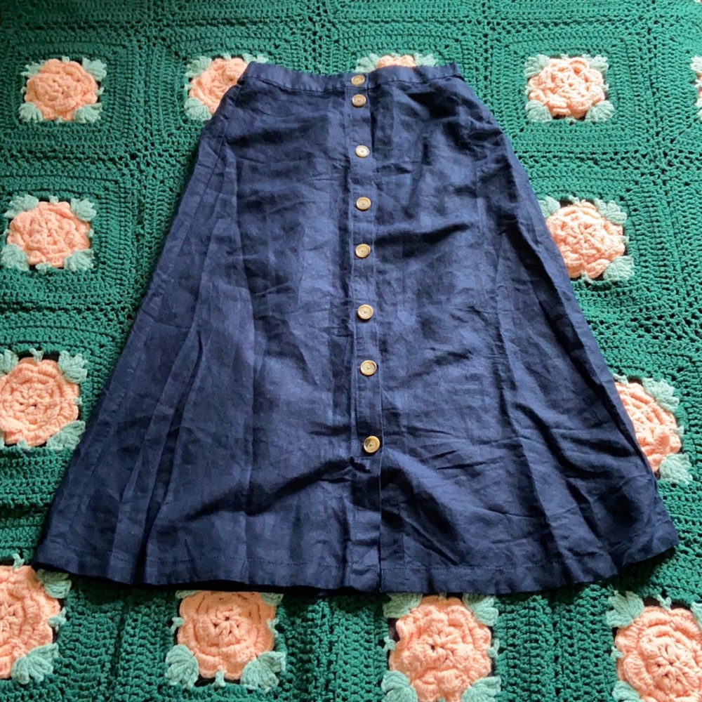 Loft NWT midi button up skirt size xxs